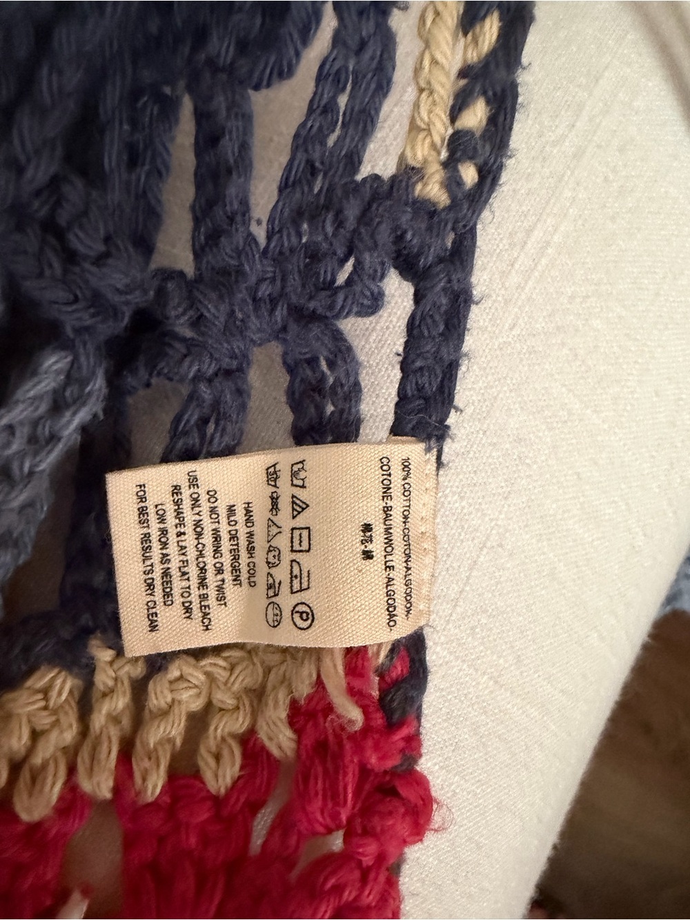Free People American 🇺🇸 Dreaming Festival Boho Vest Blue Red Size ML - Picture 9 of 9